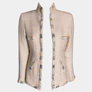 Chanel Cream Tweed Jacket FR 36