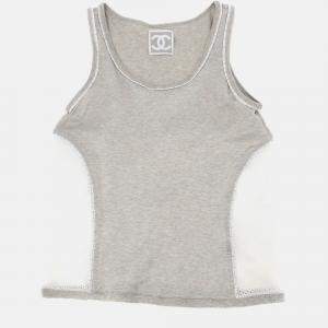 Pre Owned Chanel Sport Line Sleeveless Top Gray M