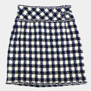 Pre Owned Chanel Multicolor Wool Skirt Size 40