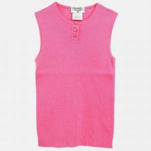 Chanel Sleeveless Tank Top Pink 97P #40
