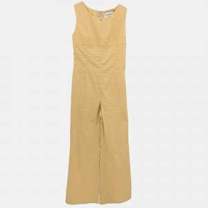 Pre Owned Chanel Sleeveless jumpsuit Yellow Size 38