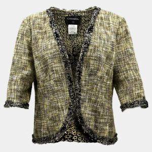 Chanel Collarless Jacket Beige 03P #48