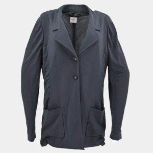 Chanel Single Breasted Jacket Gray 98C #44