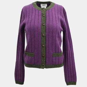 Pre Owned Chanel Cardigan Purple 