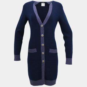 Pre Owned Chanel Cardigan Navy Blue