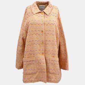 Pre Owned Chanel Single Breasted Jacket Pink 