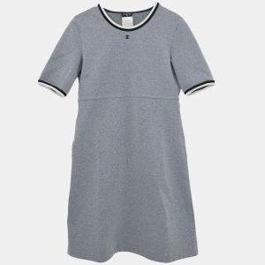 Pre Owned Chanel Short Sleeve Dress Gray 98P #42