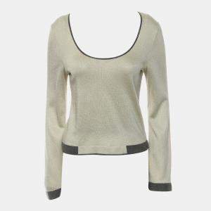Pre Owned Chanel Long Sleeve Knitted Top