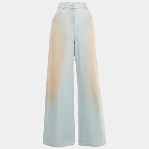 Pre Owned Chanel Blue Denim Flared Jeans M/Waist 26"