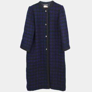 Pre Owned Chanel Single Breasted Jacket Navy #38