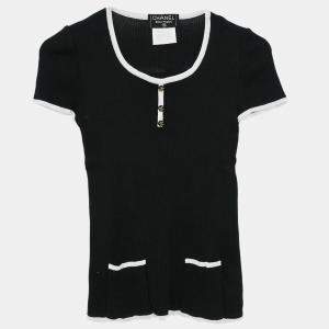 Pre Owned Chanel Short Sleeve Top Black #36