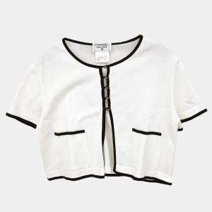 Pre Owned Chanel Cardigan White 96C #42