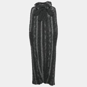 مملوكة مسبقًا كاب شانيل x كارل لاغرفيلد صوف رمادي محكم صغير