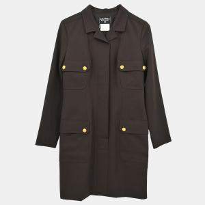 مملوكة مسبقًا جاكيت شانيل بني مفرد الصدر 96A F مقاس 38