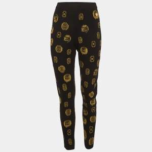 Pre Owned بنطلون شانيل كشمير محبوك بعملة سوداء مقاس متوسط (ميديم)