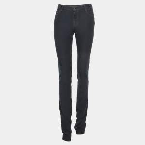 Pre Owned Chanel Blue CC Detail Cotton Pants M