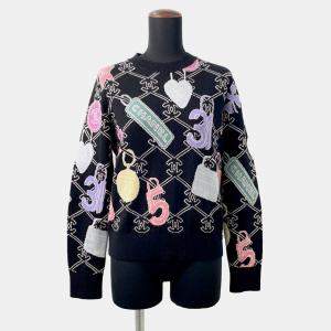 مملوكة مسبقًا Chanel Logo Sweateater Size 36 Black/Multicolor