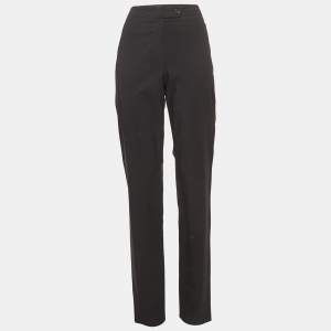 ممل وكة مسبقًا Chanel Black Crepe Formal Trousers L