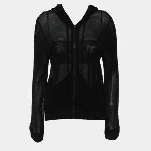Pre Owned Chanel Zip Up Mesh Hoodie