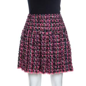 Chanel Multicolored Tweed Pleated Skirt M