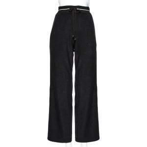 Chanel Black Terry Side Strip Detail Track Pants L
