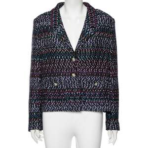 Chanel Multicolored Tweed Single Breasted Blazer XL