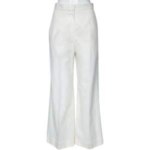 Chanel Ivory Linen Wide Legged Pants S 