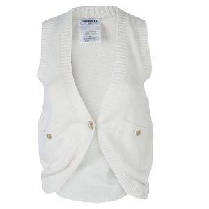 Chanel Cream Cashmere Vest S