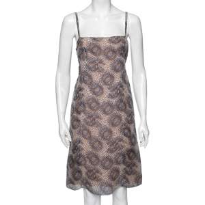 Chanel Multicolor CC Printed Silk Sleeveless Mini Dress M