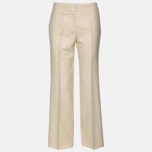 Chanel Cream Wool Straight Pants M