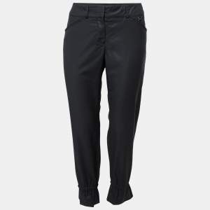 Chanel Black Synthetic Trouser M 