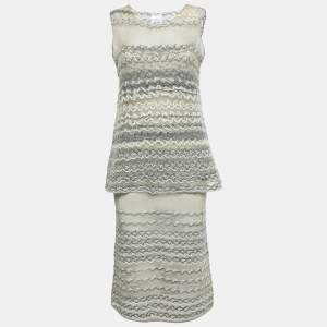 Chanel Metallic Knit Dress & Top Set M