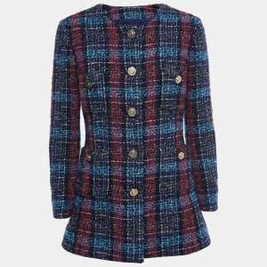 Chanel Multicolor Boucle Tweed Jacket M
