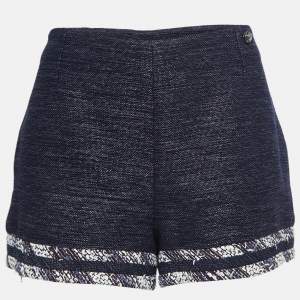 Chanel Blue Tweed Shorts M