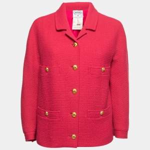 Chanel Boutique Vintage Pink Wool Jacket M