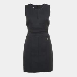 Chanel Sports Black Wool Sleeveless Midi Dress M