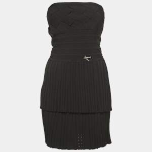 Chanel Black Knit Skirt Top Set M