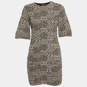 Chanel Gold/Black Lurex Knit Mini Dress S
