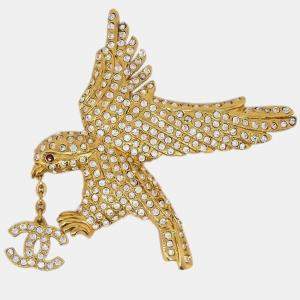 Chanel Eagle Rhinestone Brooch Pin