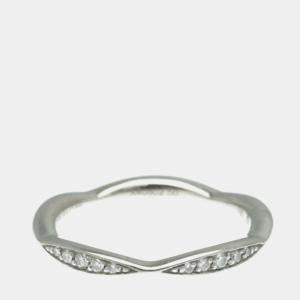 Chanel Camellia Diamond Platinum Fashion Diamond Band Ring Silver