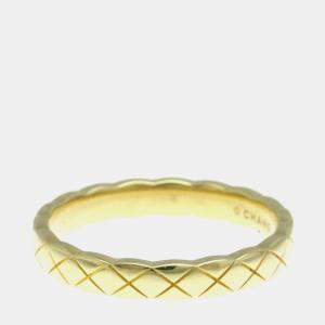 Chanel Coco Crush Mini Model Yellow Gold 18K Fashion No Stone Band Ring Gold