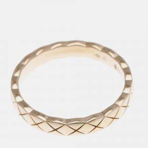 Pre Owned Chanel Coco Crush Ring Mini Pink Gold 18K Fashion Band Ring Pink Gold