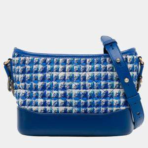 Louis Vuitton Blue Small Tweed Gabrielle Hobo