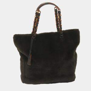 Chanel Brown Mink Fur Tote Bag