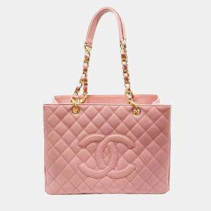 Chanel Pink Caviar Leather  GST Tote Bag