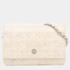 Chanel CC Coated Tweed Wallet On Chain