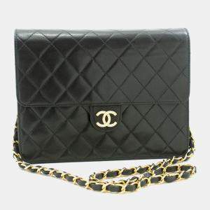 Chanel Black Leather Wallet on Chain Bag