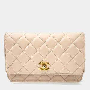 Chanel Lambskin Golden Ball WOC Mini Crossbody Bag