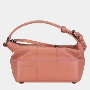 Chanel Pink Caviar Leather Square Stitched Hobo Bag