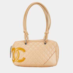 Chanel Brown Vintage Medium Cambon Ligne Bowler Bag